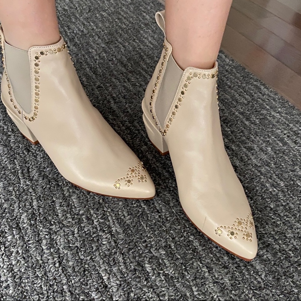 CLERGERIE PARIS Alcazar Studded Leather Booties